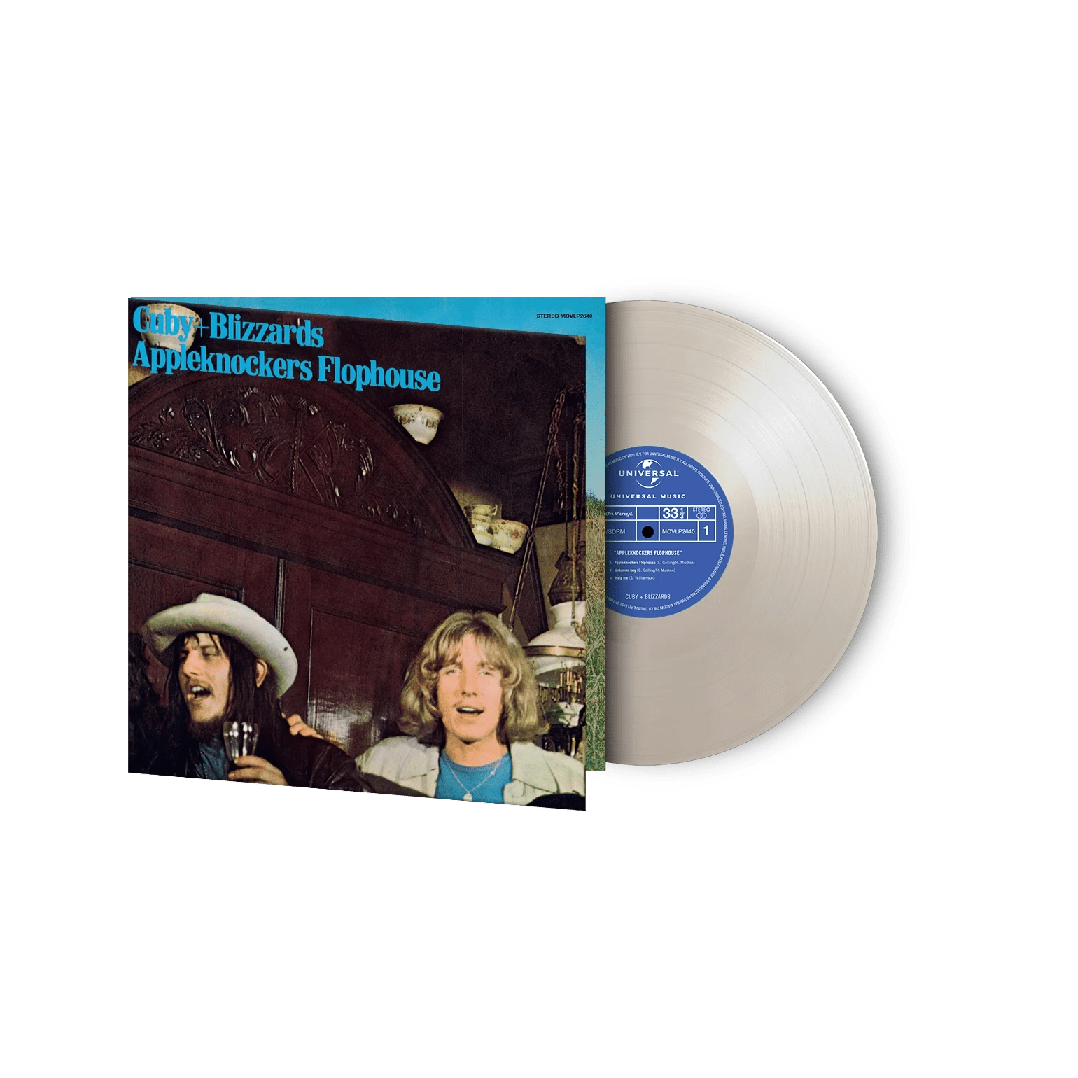 White coloured vinyl reissue of Appleknockers Flophouse with gatefold packaging.