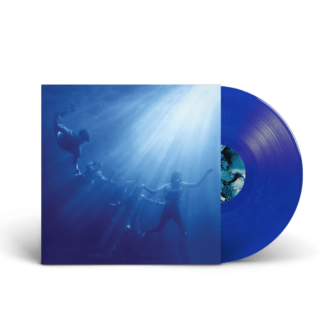 Cover art of Foals’ Total Life Forever reissued on eco-friendly recycled blue vinyl.