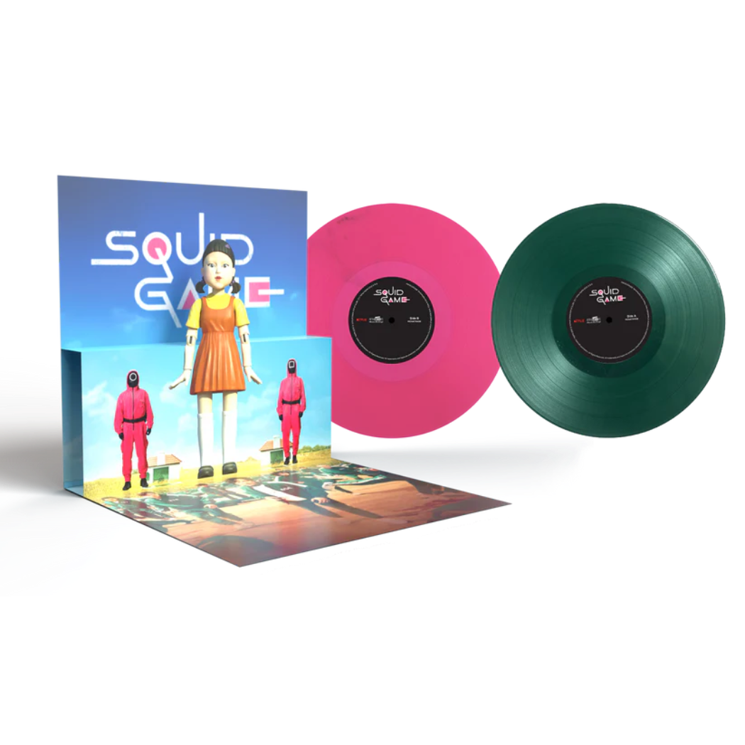 Jung Jaeil’s Squid Game score on vinyl with pop-up gatefold and liner notes