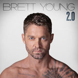 Brett Young 2.0 CD/vinyl packaging with cover art and classic country-themed visuals