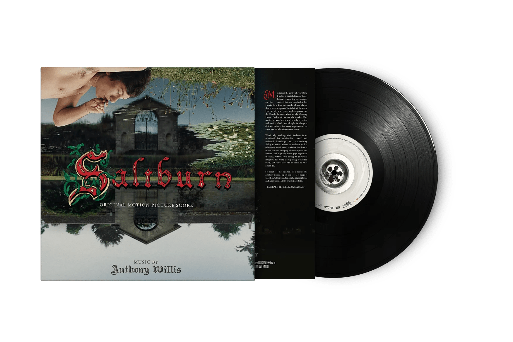 Saltburn 2023 film score vinyl LP by Anthony Willis black vinyl edition

