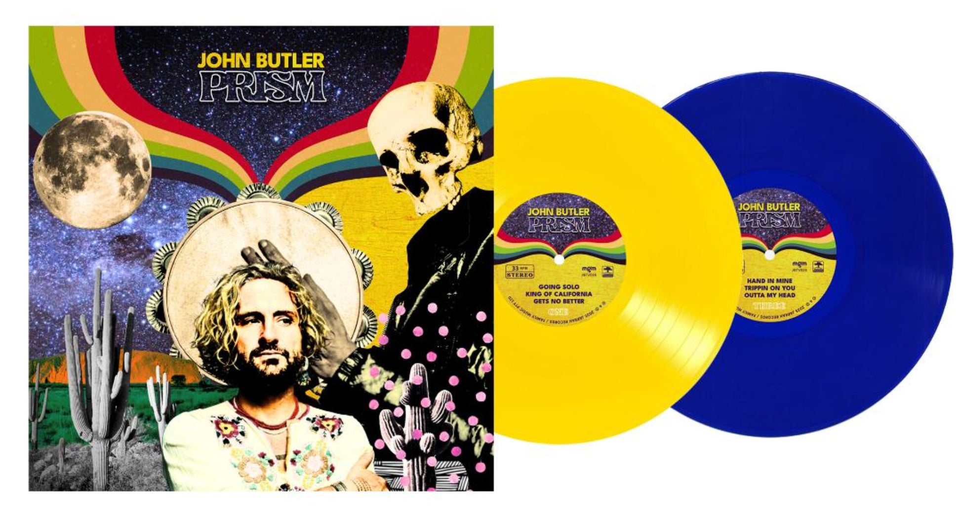 John Butler - Prism (BEC5616137) 2 LP Set Blue & Yellow Vinyl cover 1