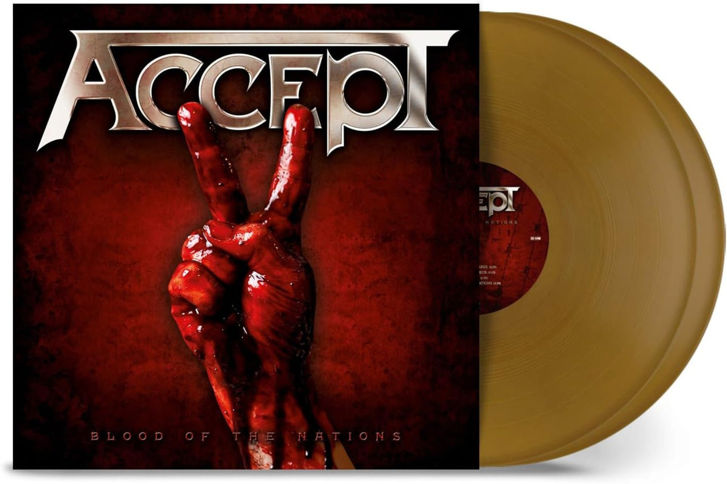 Fierce warrior illustration on Blood Of Nations album cover by Accept