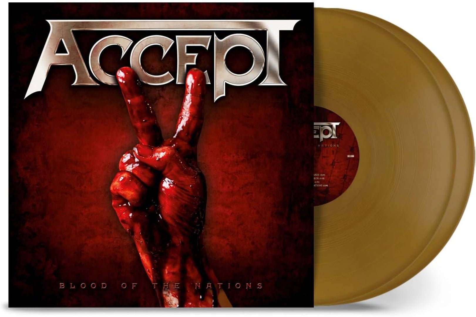 Fierce warrior illustration on Blood Of Nations album cover by Accept