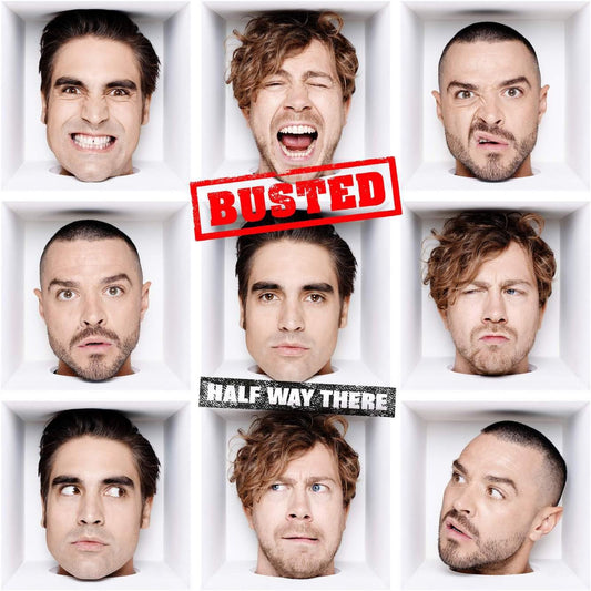 Busted Half Way There LP red vinyl pop punk rock album cover artwork