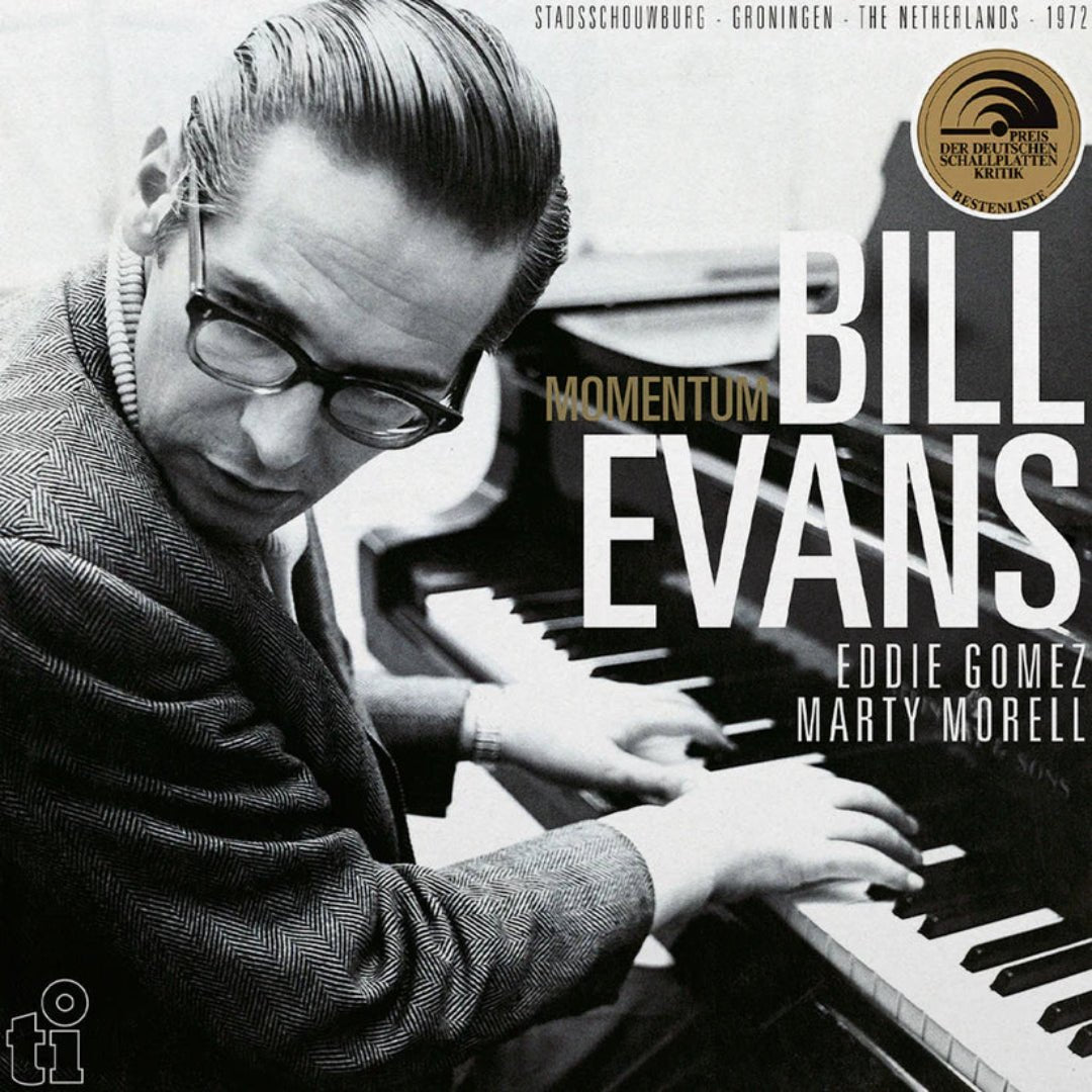 Bill Evans Momentum album cover from the 1972 live Groningen concert