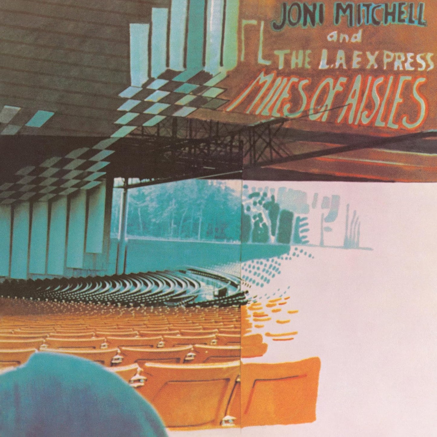 Joni Mitchell Miles Of Aisles 2LP sea blue vinyl live album cover