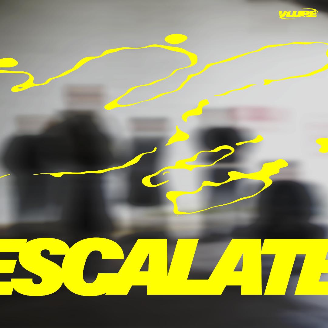 VLURE Escalate LP alternative indie electronic rock vinyl album cover