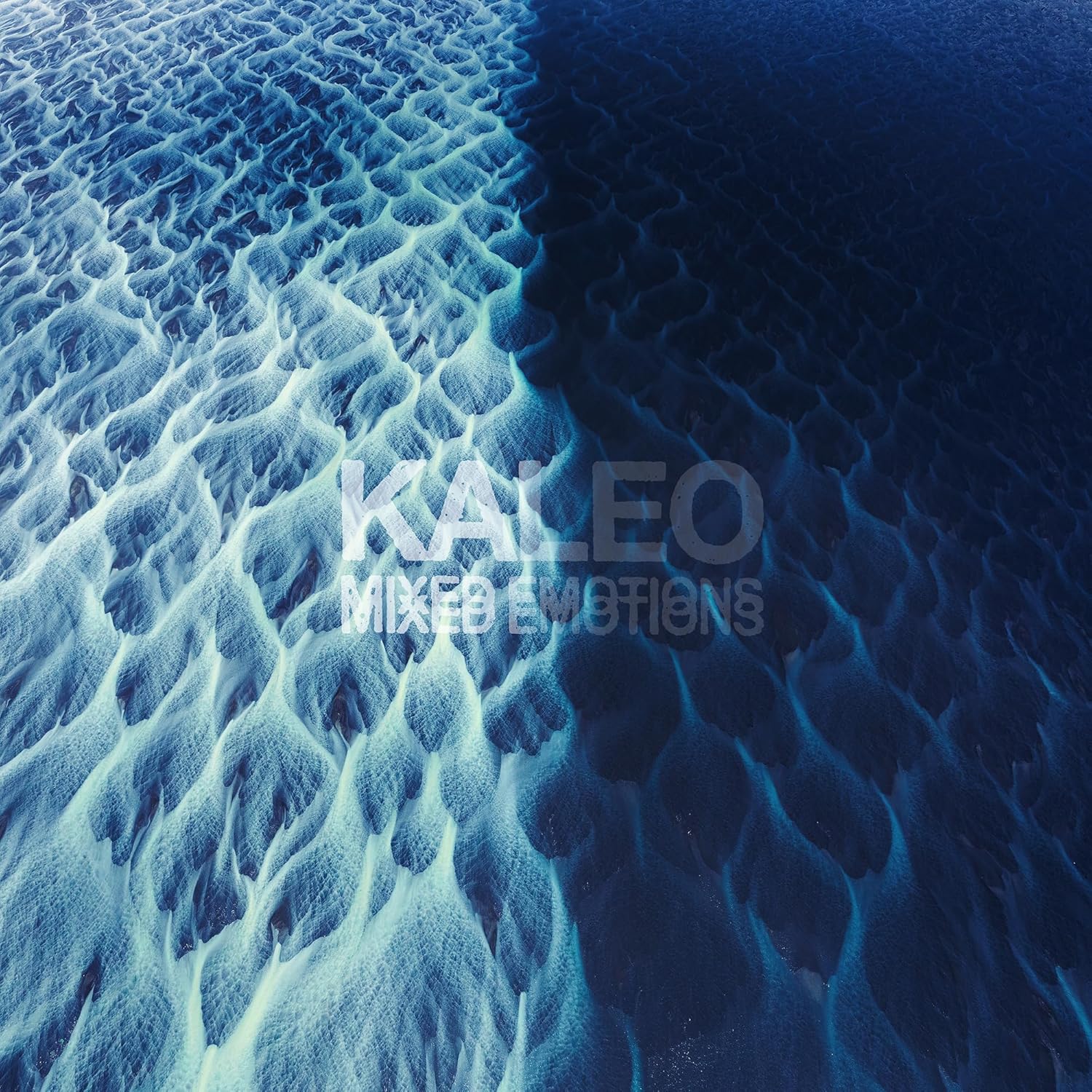 Kaleo – Mixed Emotions LP on blue & black marbled vinyl with full-color album artwork.