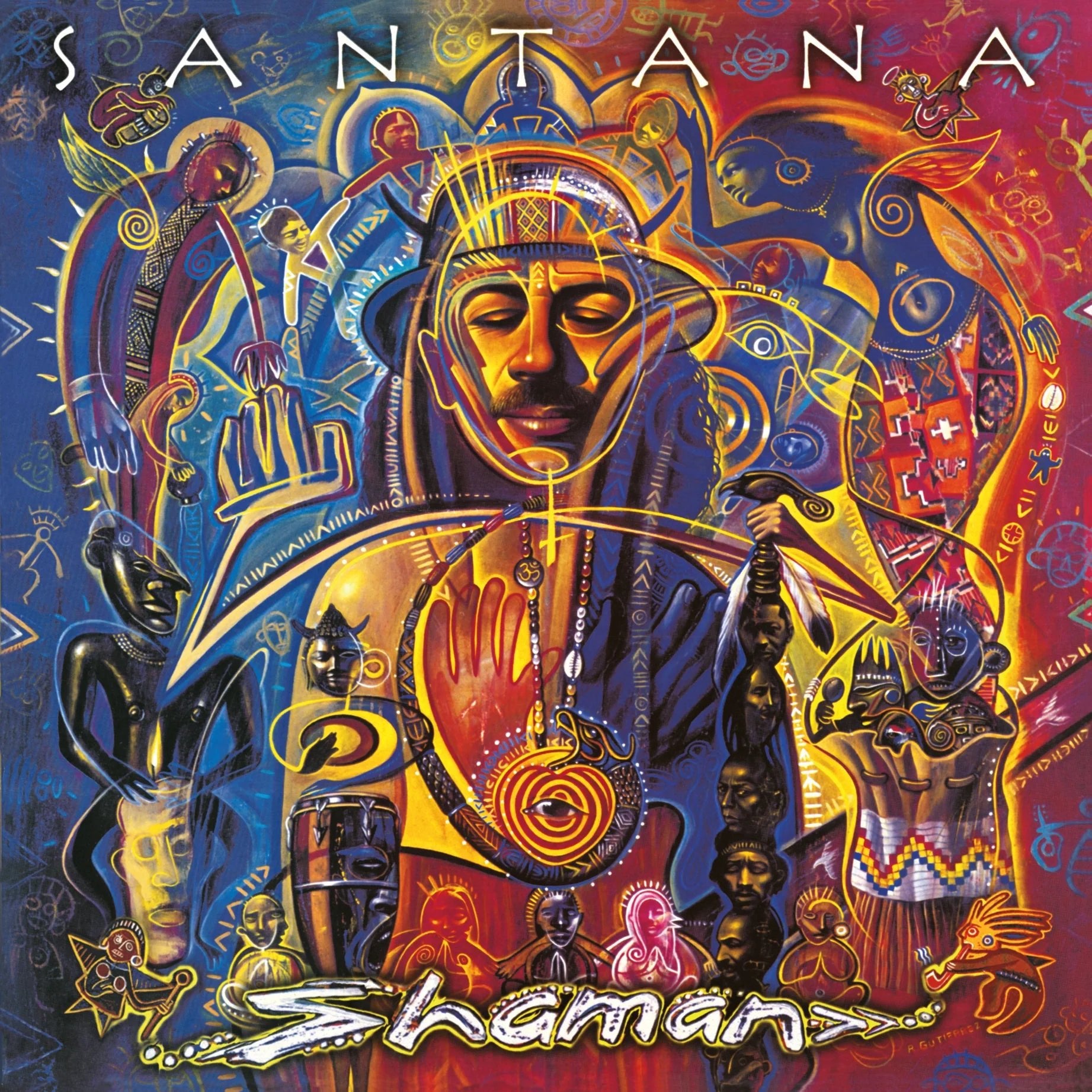 Santana Shaman 2LP album featuring collaborations with pop and rock stars