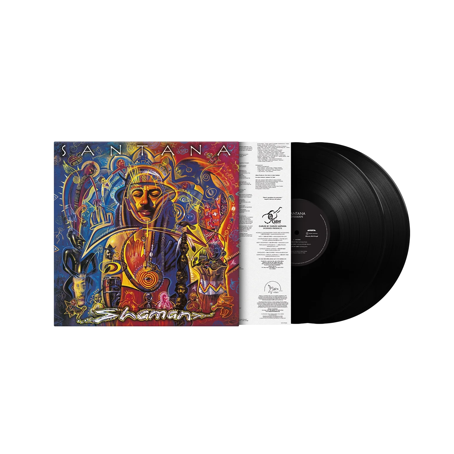 Carlos Santana 2002 Shaman vinyl with Seal, Dido, Michelle Branch, and more
