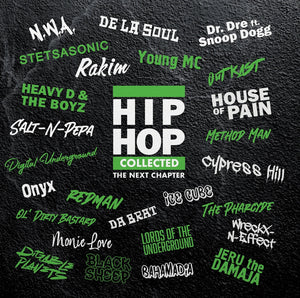 Hip Hop Collected vinyl cover with classic rap artists from the golden era