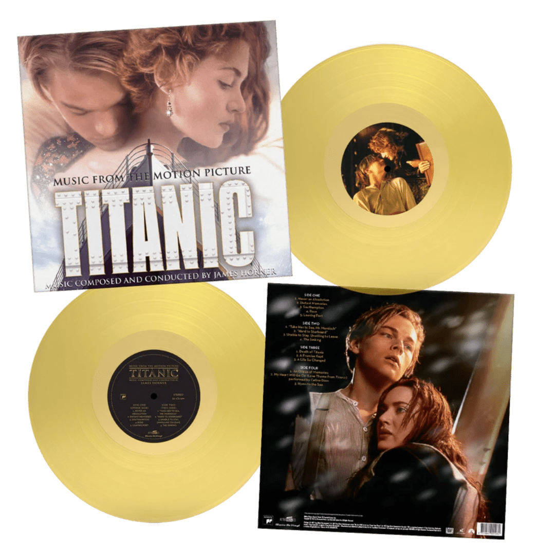 Limited edition Titanic 2LP with poster, booklet, and newspaper replica