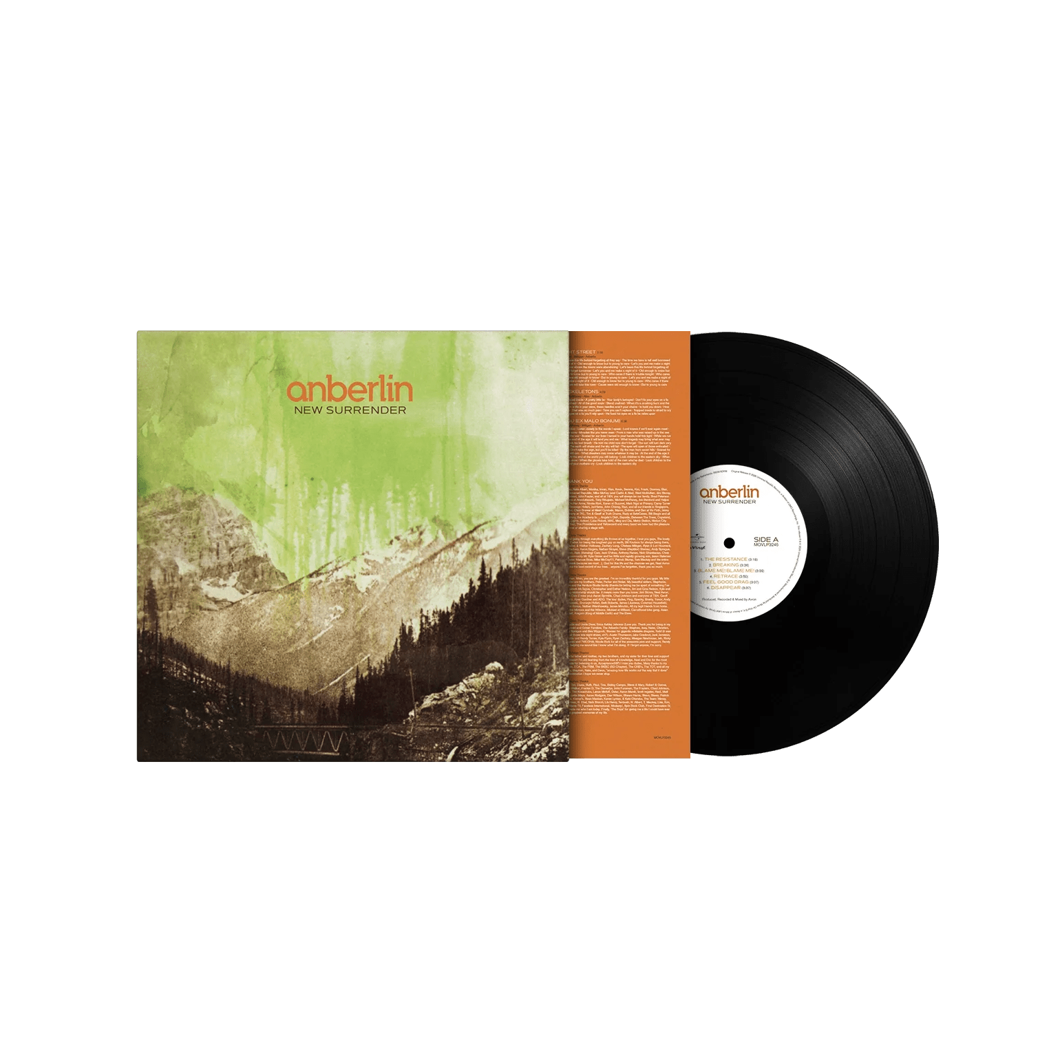 New Surrender LP by Anberlin, 2008 alt-rock album on vinyl