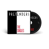 Close-up of Pretenders – The Singles CD with remastered edition text