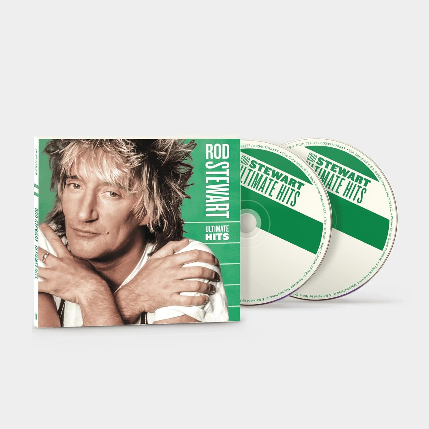 Ultimate Hits by Rod Stewart on 2 CD showcasing decades of chart-topping music

