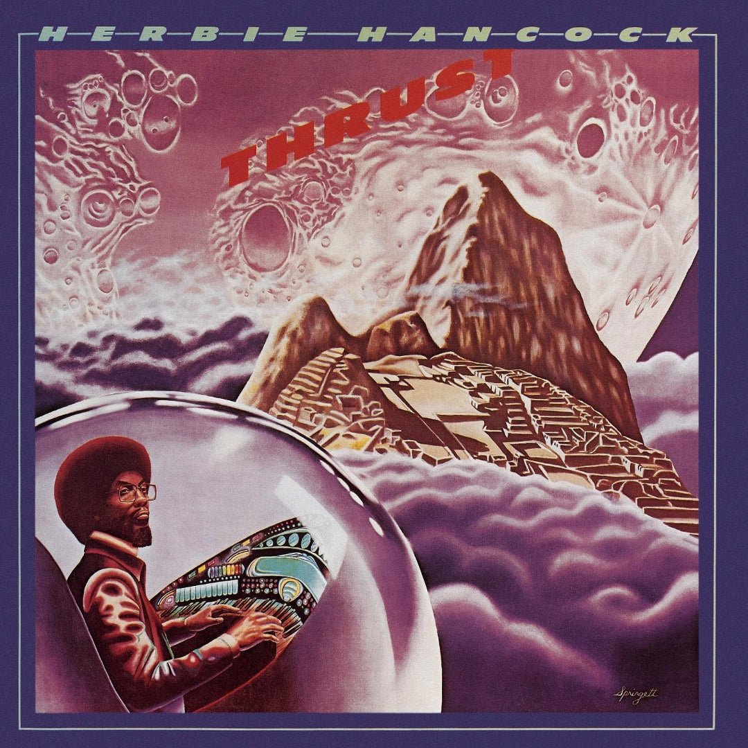 Herbie Hancock jazz-funk album Thrust on CD packaging

