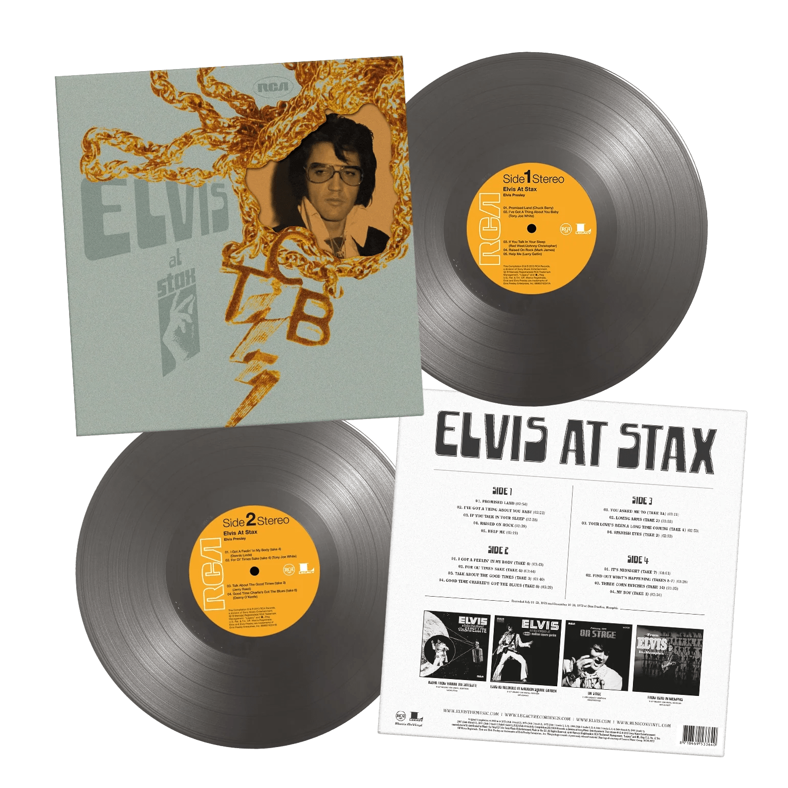 Cover art of Elvis At Stax featuring 1973 studio session highlights