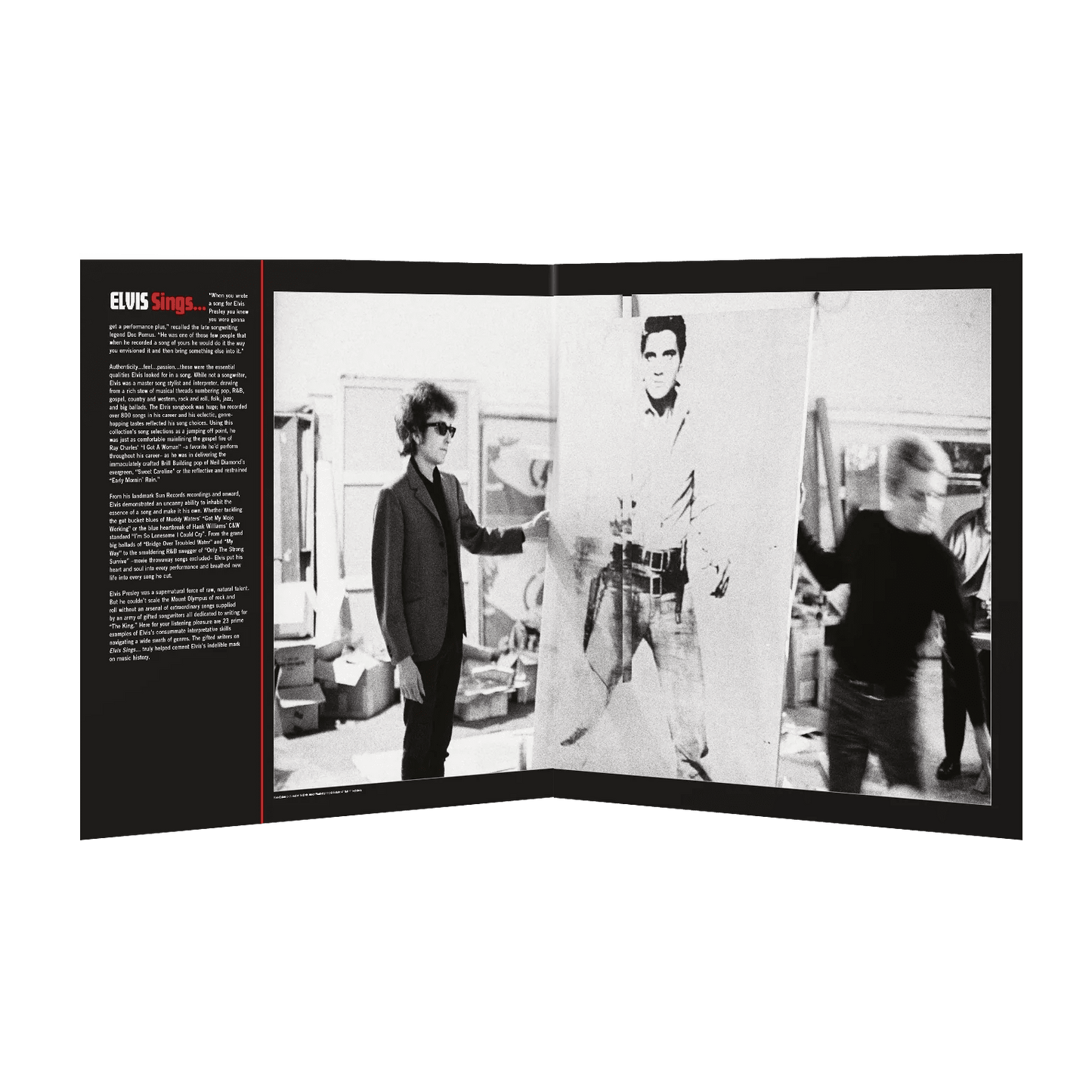 Cover of Elvis Sings... featuring liner notes by Ken Sharp