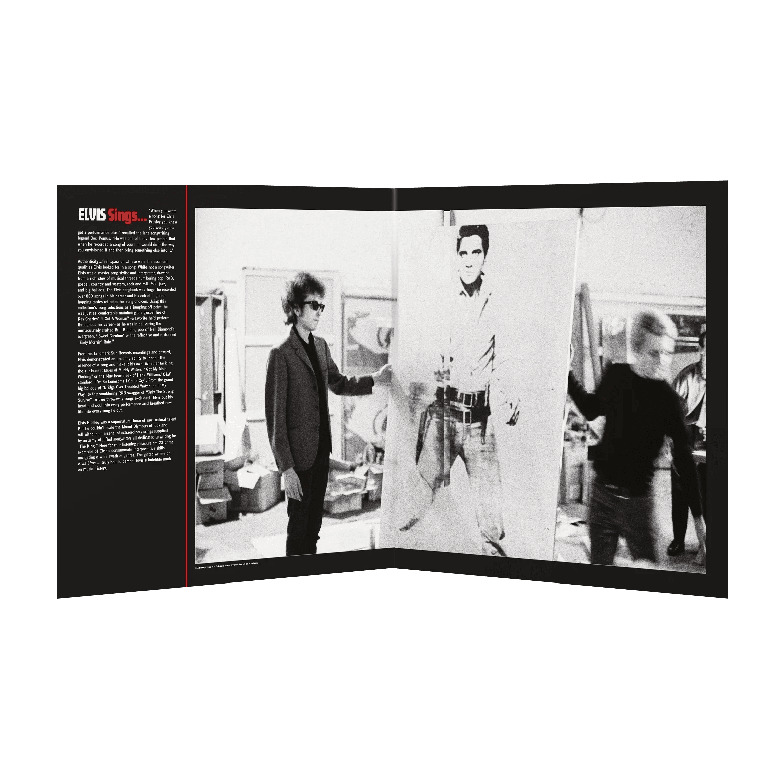 Cover of Elvis Sings... featuring liner notes by Ken Sharp