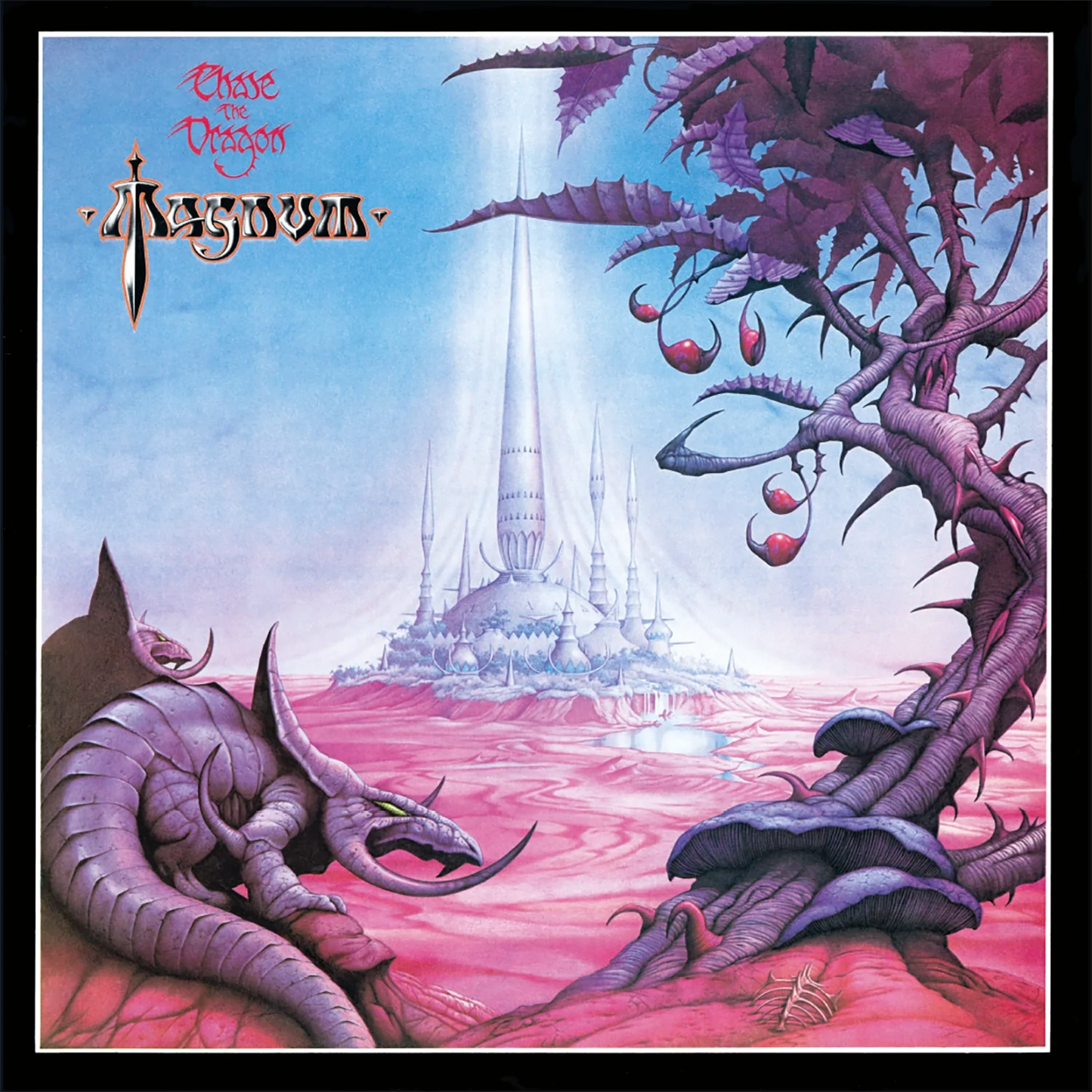 Magnum’s Chase the Dragon LP on turquoise coloured vinyl with fantasy cover art