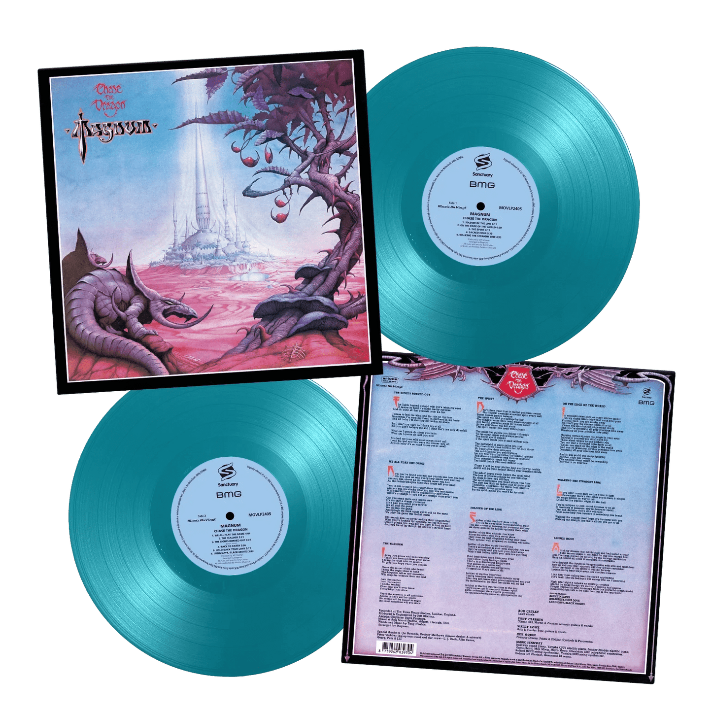 Chase the Dragon LP by Magnum on 180g coloured vinyl with Rodney Matthews cover