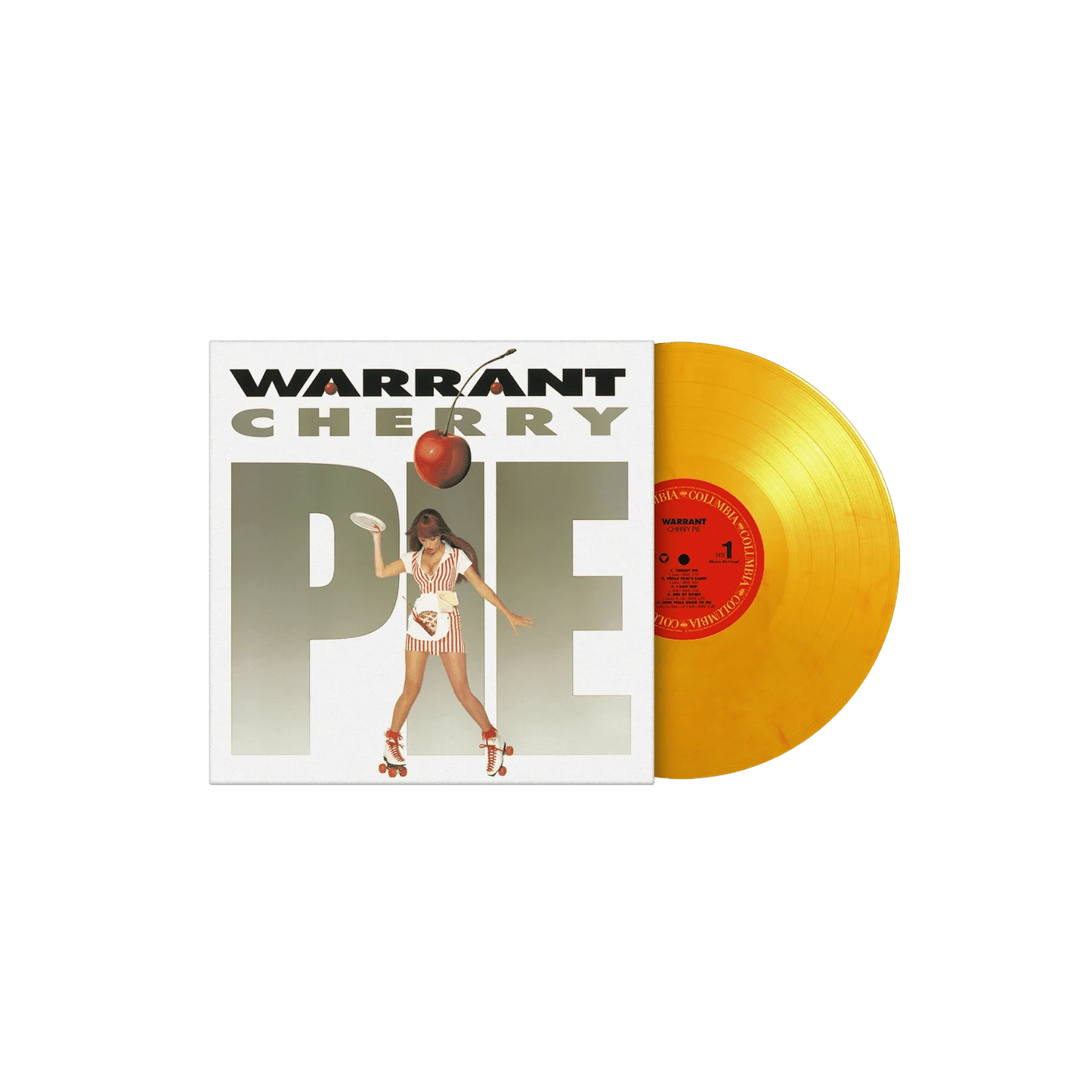 Cherry Pie by Warrant reissued on coloured vinyl with numbered packaging
