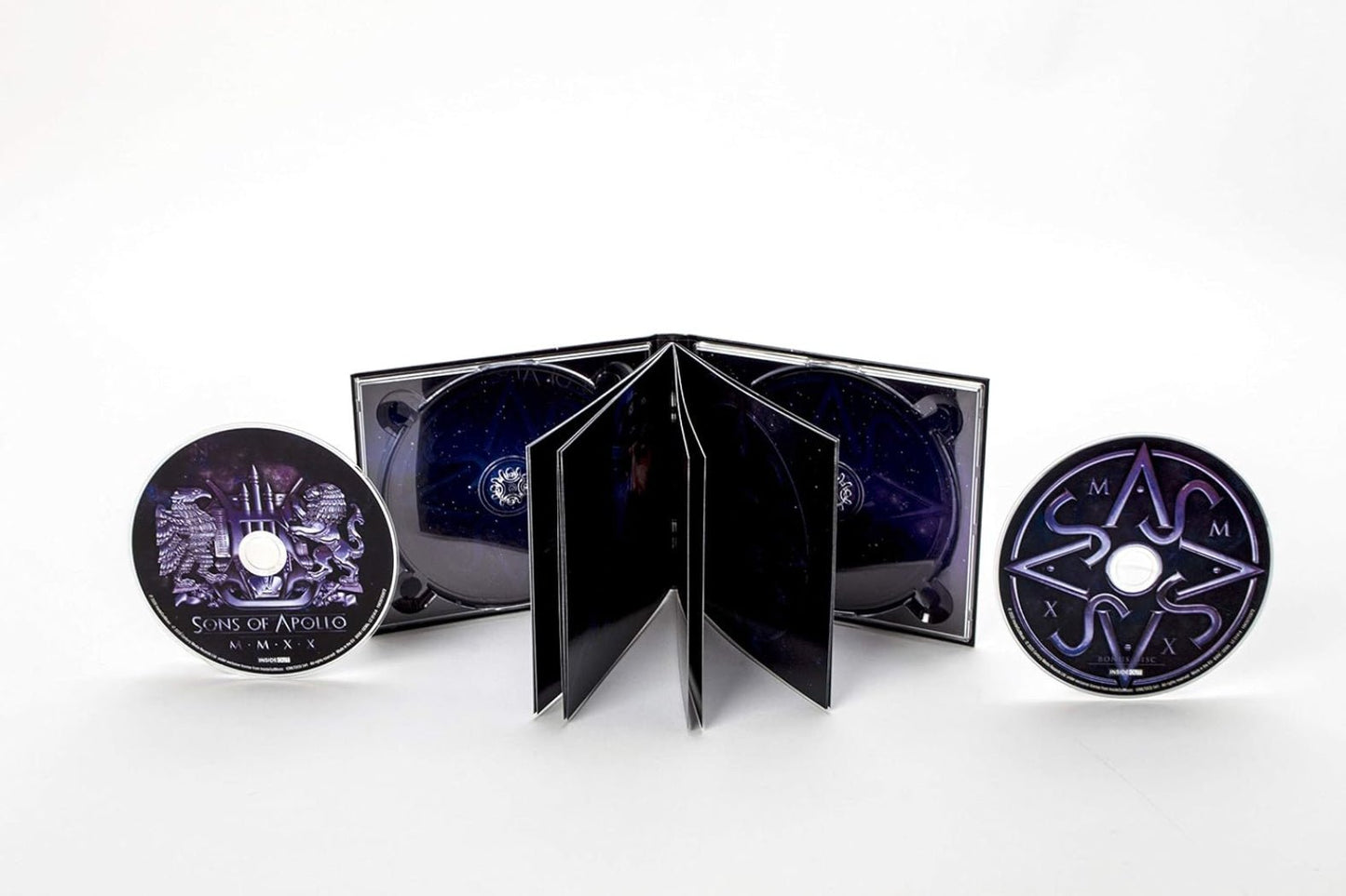 Interior spread of the MMXX 2CD mediabook, including bonus disc and booklet.