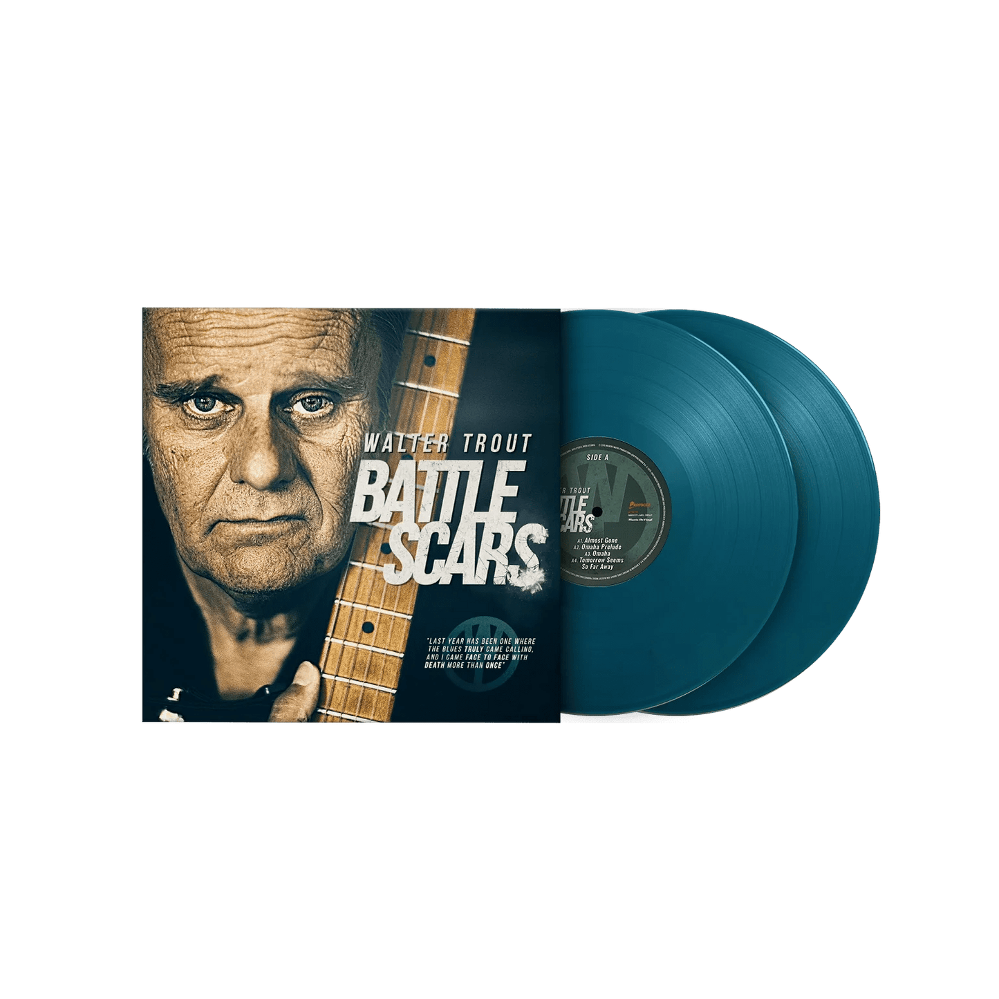 Walter Trout – Battle Scars gatefold edition with aquamarine vinyl