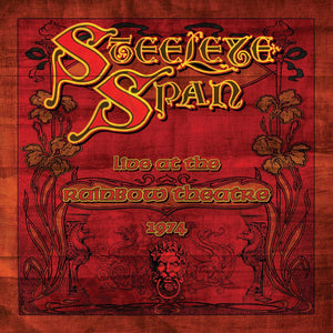 Steeleye Span Live at the Rainbow Theatre 1974 red vinyl gatefold cover, bold red design