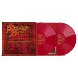 Close‑up of translucent red vinyl disc from Steeleye Span Rainbow Theatre release