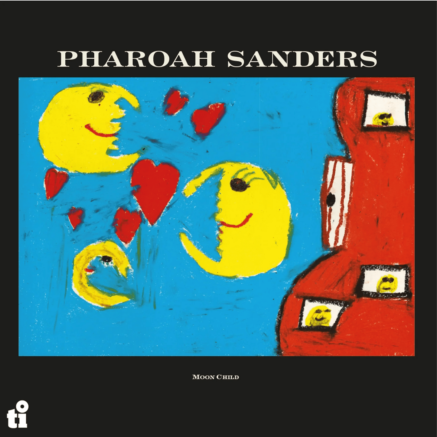 Red vinyl pressing of Moon Child by Pharoah Sanders in deluxe packaging

