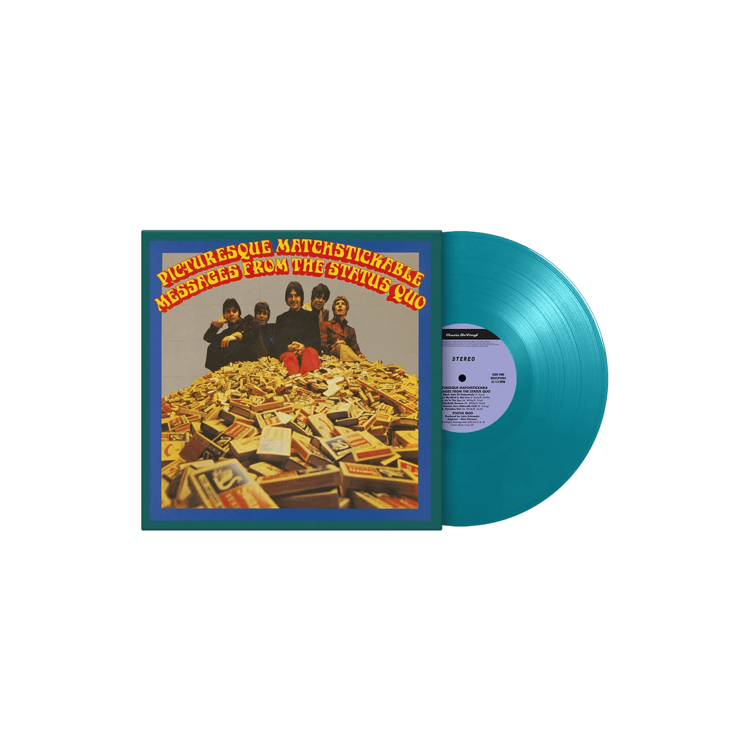 Picturesque Matchstickable Messages LP by Status Quo on turquoise vinyl