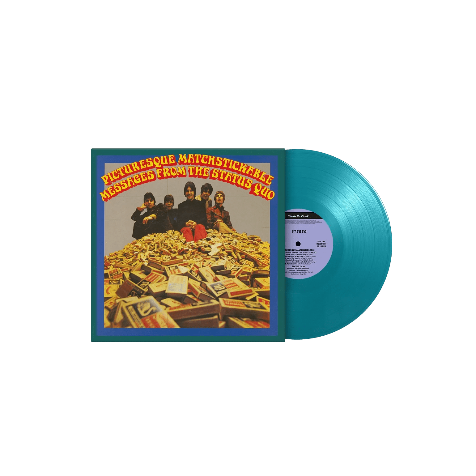 Picturesque Matchstickable Messages LP by Status Quo on turquoise vinyl