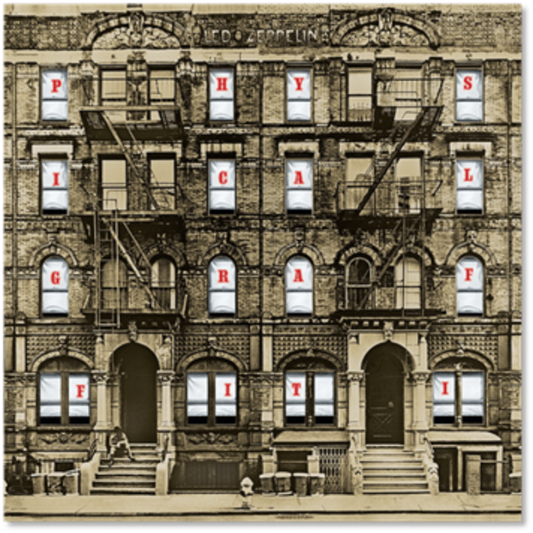 Led Zeppelin Physical Graffiti 50th Anniversary deluxe 3LP vinyl set cover

