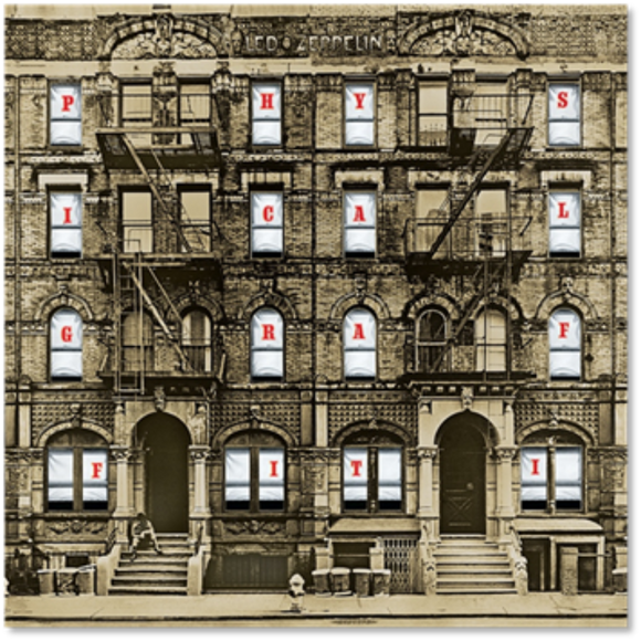 Led Zeppelin Physical Graffiti 50th Anniversary deluxe 3LP vinyl set cover

