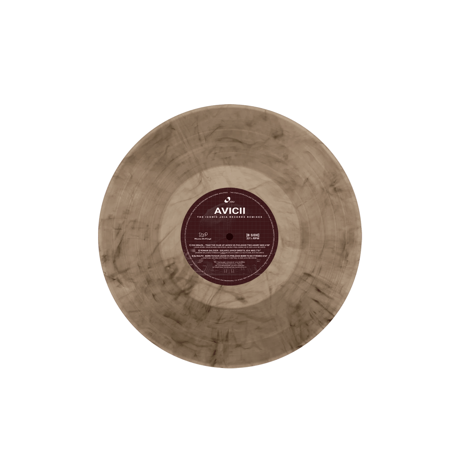 Avicii Joia Records Remixes compilation vinyl album in exclusive smoke edition.