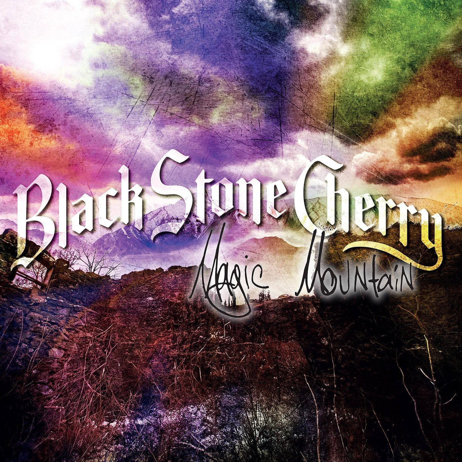 Black Stone Cherry - Magic Mountain limited edition 2LP on gold and purple marble vinyl.