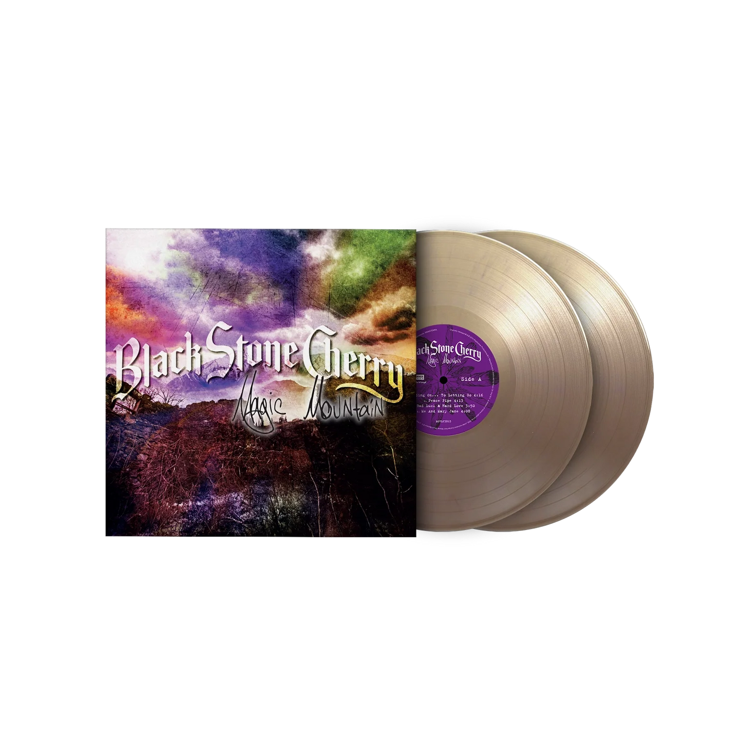 Magic Mountain vinyl album by Black Stone Cherry, double LP pressed on gold/purple marble.
