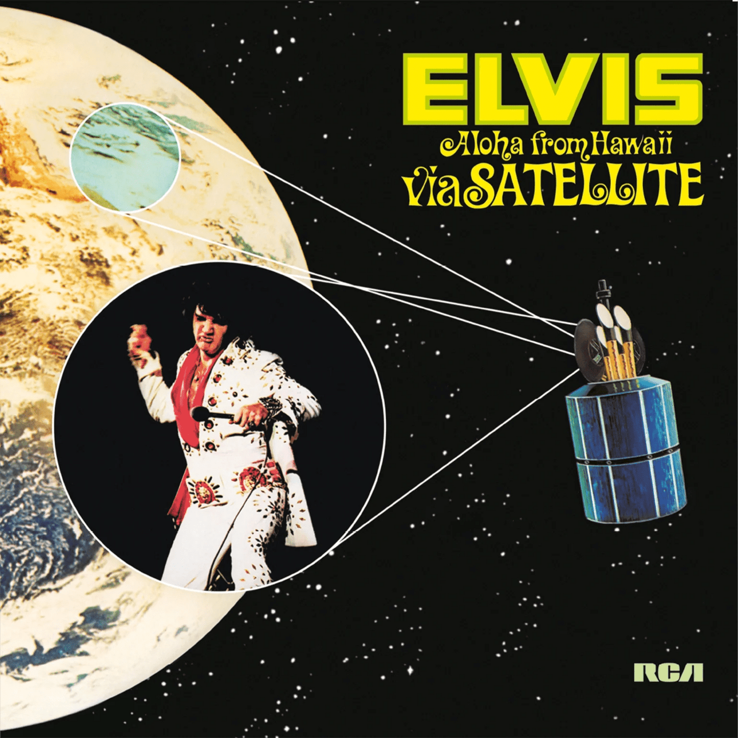 Elvis Presley Aloha From Hawaii Via Satellite 4LP set yellow marbled vinyl with booklet