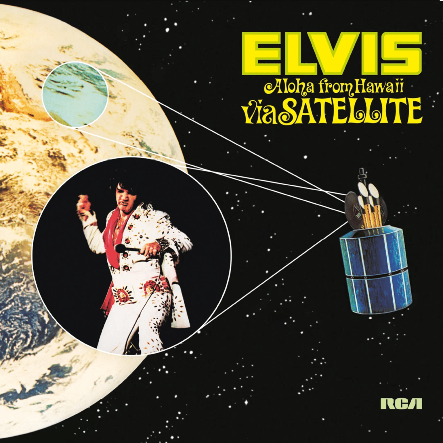 Elvis Presley Aloha From Hawaii Via Satellite 4LP set yellow marbled vinyl with booklet