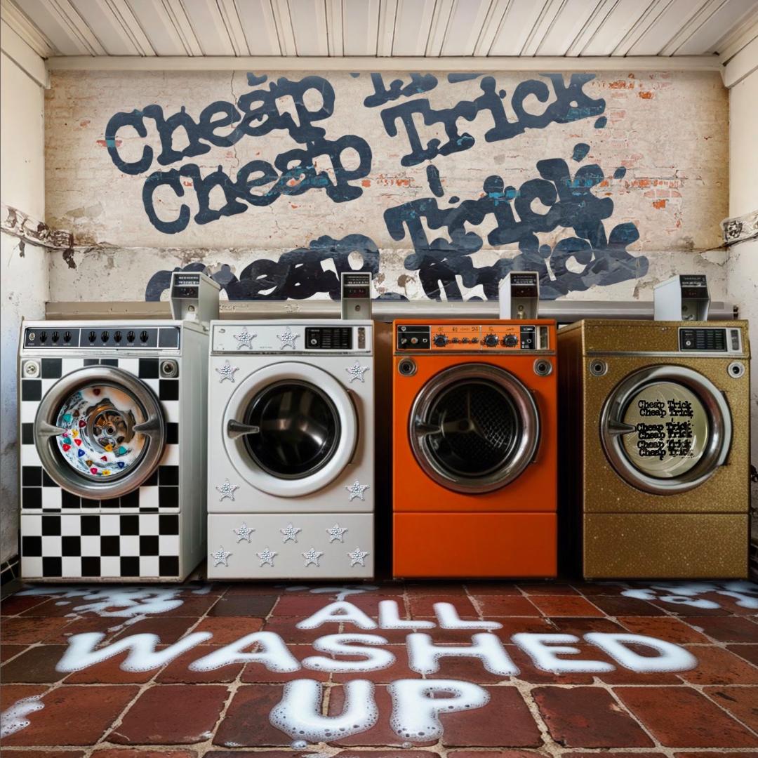 Cheap Trick All Washed Up disc and packaging showcasing rock album artwork
