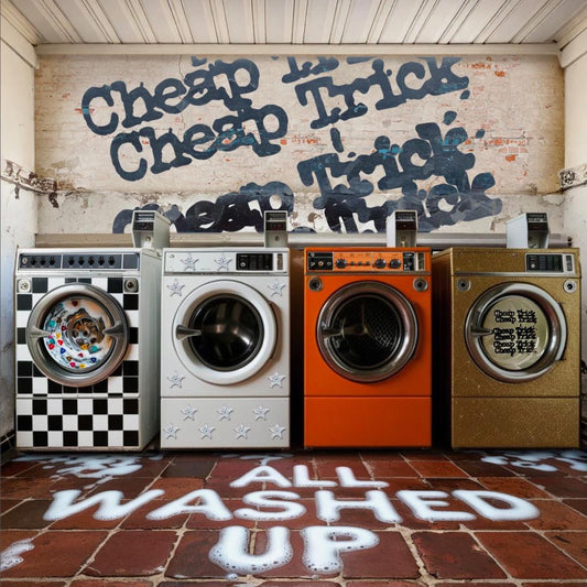 Cheap Trick All Washed Up disc and packaging showcasing rock album artwork
