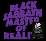 Black Sabbath Master of Reality album cover featuring bold purple title text.