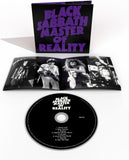 Iconic Master of Reality cover with minimalist black background and purple design.