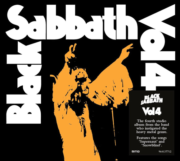 Black Sabbath Vol. 4 album cover with bold colors and psychedelic rock design