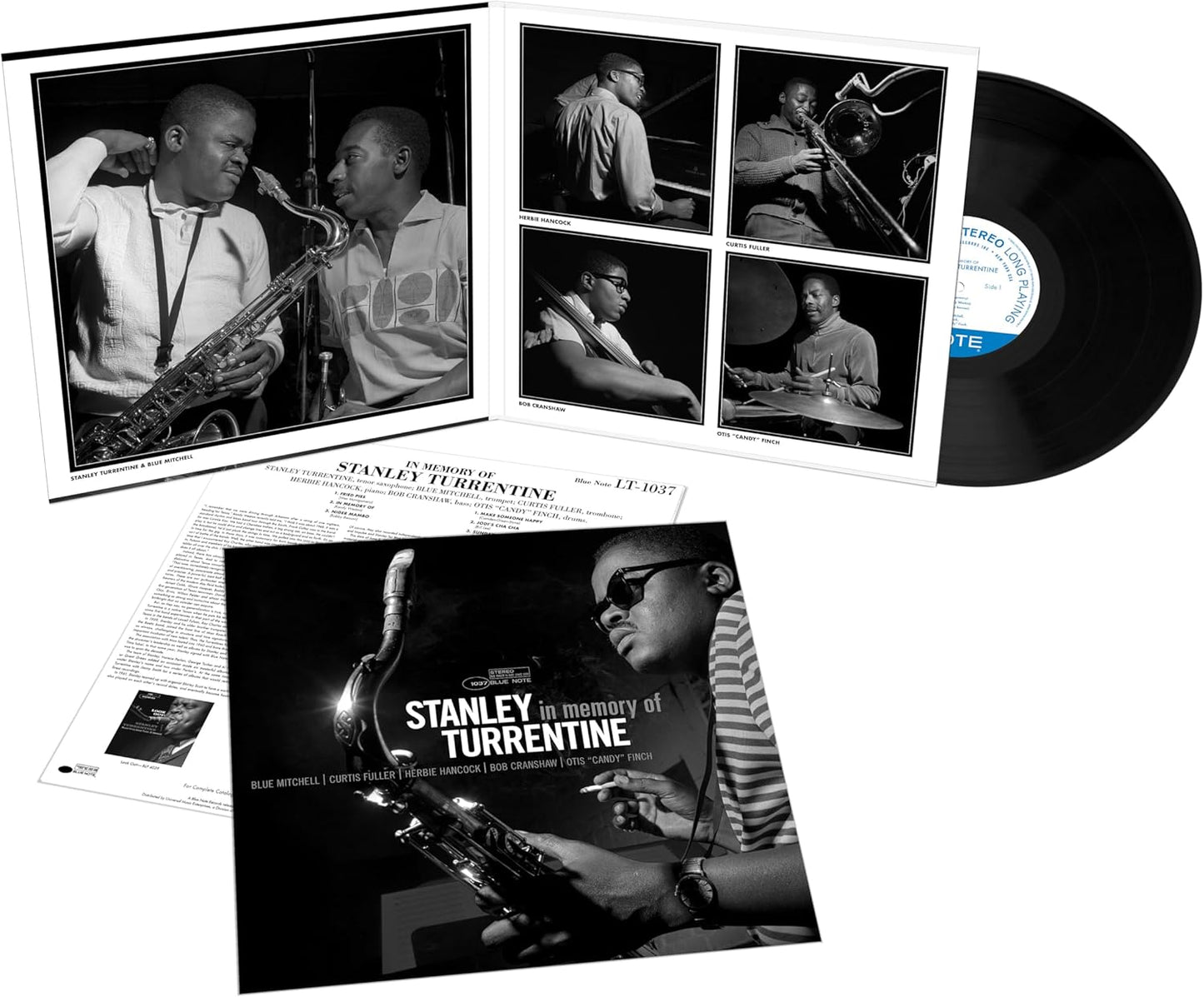 Vinyl edition of Stanley Turrentine In Memory Of featuring classic jazz sextet