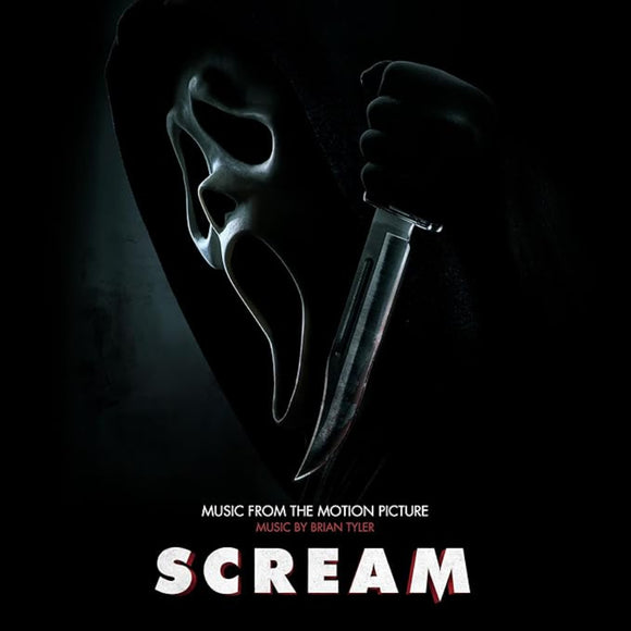 Scream V (2022) original score vinyl by Brian Tyler with reflective Ghostface cover.