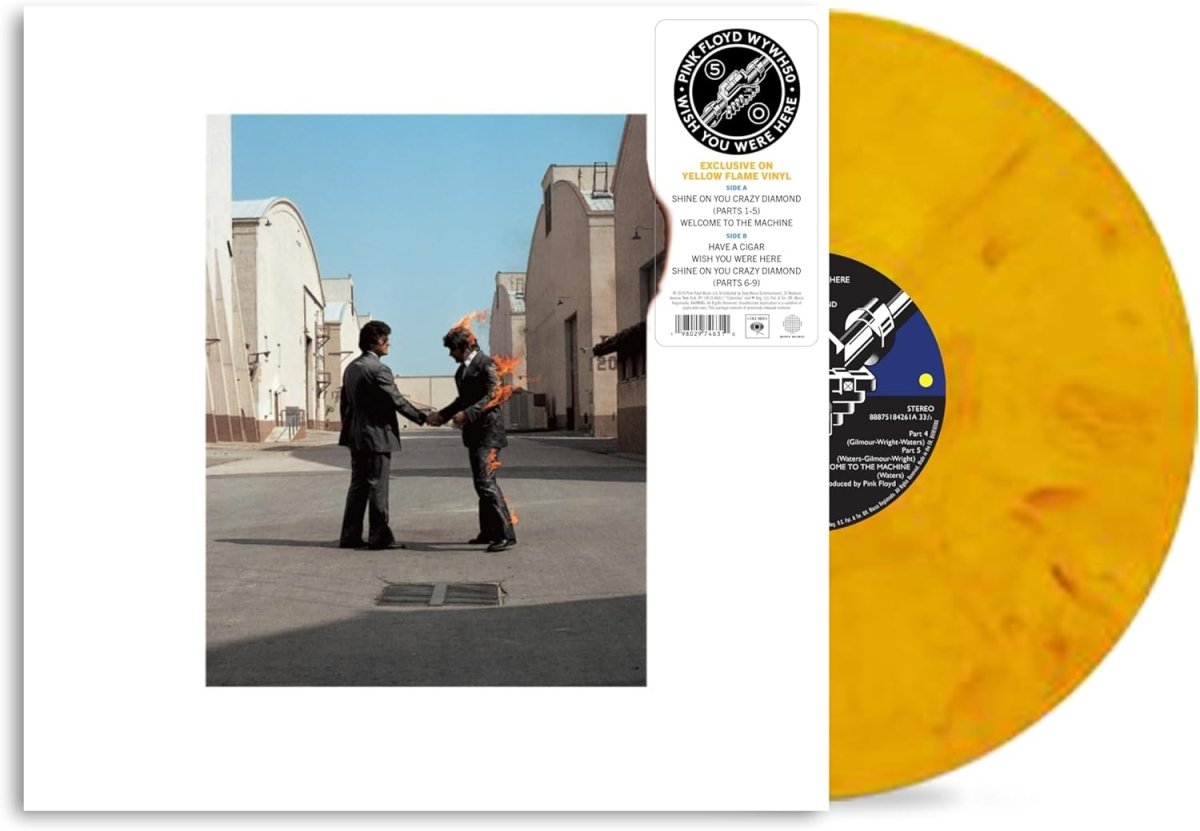 Wish You Were Here by Pink Floyd on special 50th anniversary yellow flame vinyl