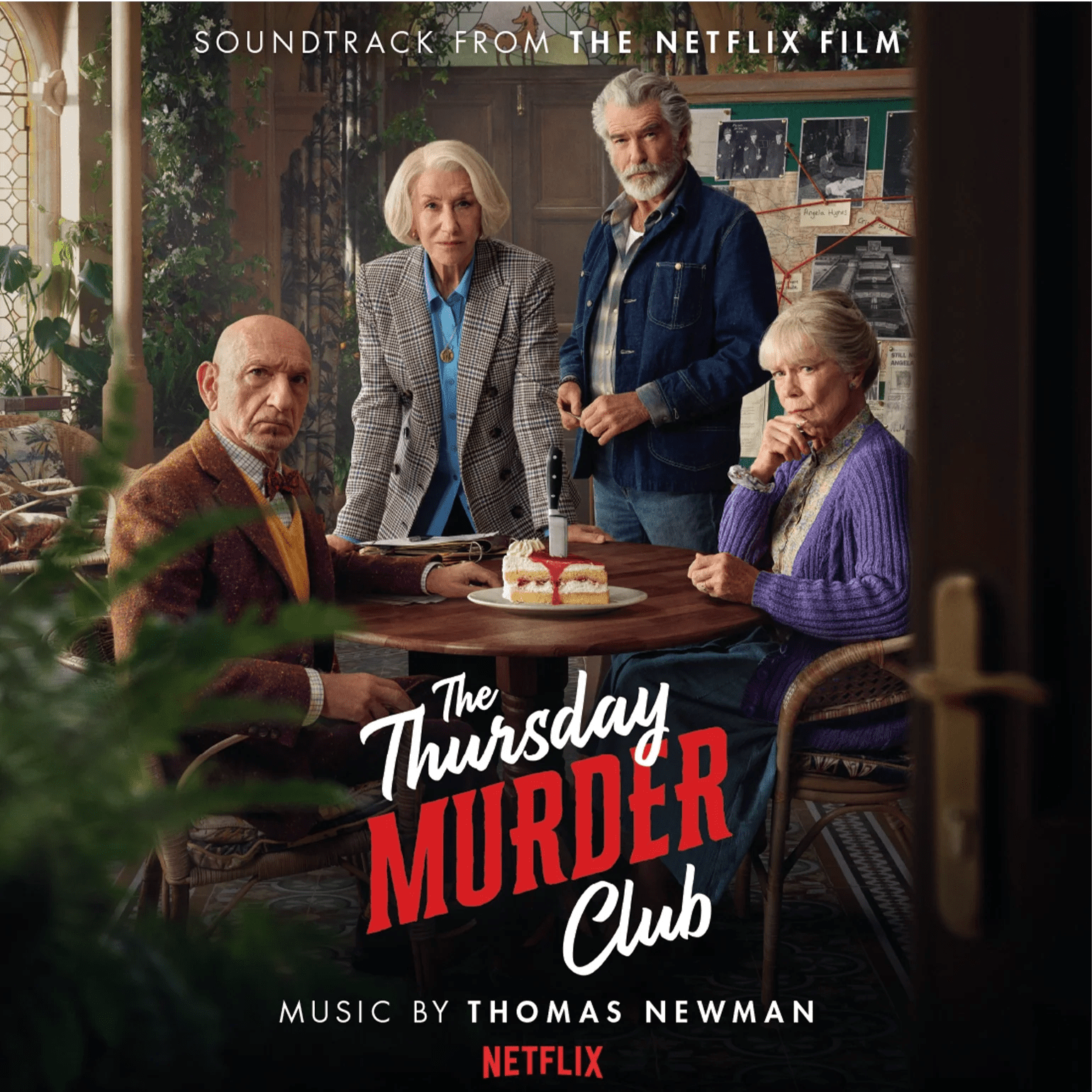 The Thursday Murder Club soundtrack by Thomas Newman on limited edition red vinyl